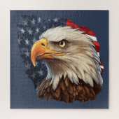 Amerikaanse vlag Bald Eagle Legpuzzel (Verticaal)