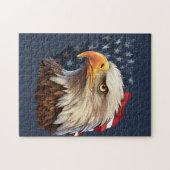 Amerikaanse vlag Bald Eagle Legpuzzel (Horizontaal)