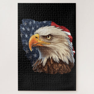 Amerikaanse vlag Bald Eagle Legpuzzel