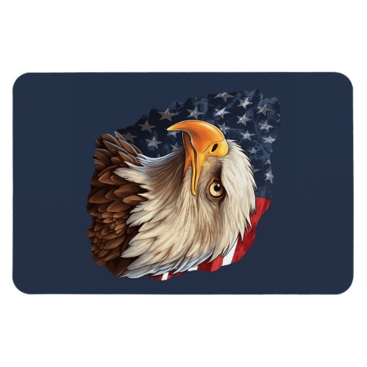 Amerikaanse vlag Bald Eagle Magneet (Horizontaal)