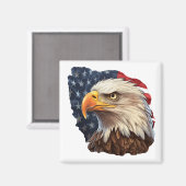 Amerikaanse vlag Bald Eagle Magneet (Voorkant / Achterkant)