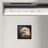 Amerikaanse vlag Bald Eagle Magneet (Insitu (Vaatwasser))