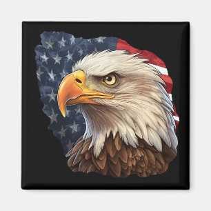 Amerikaanse vlag Bald Eagle Magneet