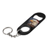 Amerikaanse vlag Bald Eagle Mini Flessenopener (Voorkant Gekanteld)