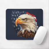 Amerikaanse vlag Bald Eagle Muismat (Met muis)