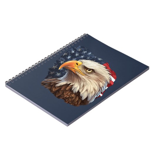 Amerikaanse vlag Bald Eagle Notitieboek (Linkerzijde)