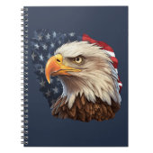 Amerikaanse vlag Bald Eagle Notitieboek (Voorkant)