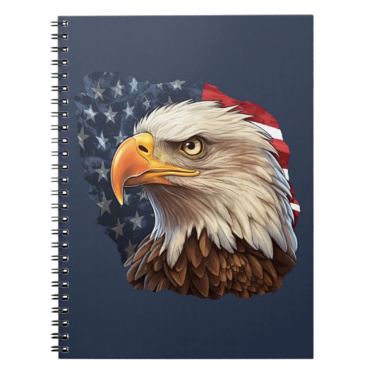 Amerikaanse vlag Bald Eagle Notitieboek (Voorkant)