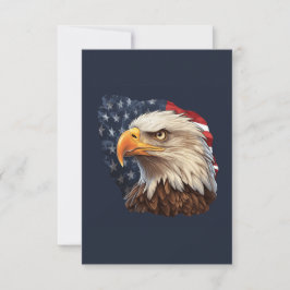 Amerikaanse vlag Bald Eagle Notitiekaartje