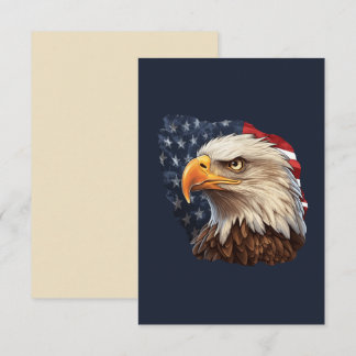Amerikaanse vlag Bald Eagle Notitiekaartje