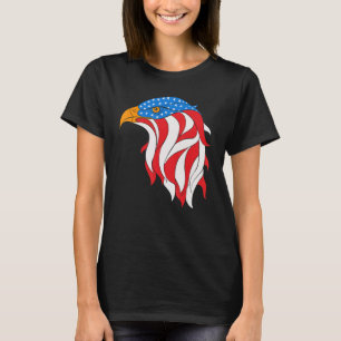 Amerikaanse vlag Bald Eagle op 4 juli T-shirt