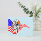 Amerikaanse vlag Bald Eagle Patriotic art Briefkaart (Staand voorkant)