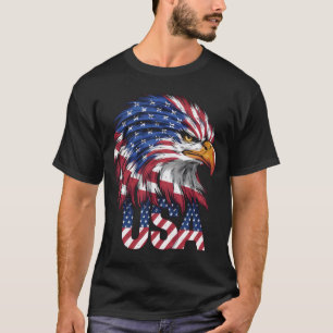 Amerikaanse vlag Bald Eagle Patriotic Eagle 4th of T-shirt