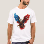 Amerikaanse vlag Bald Eagle Patriotic Eagle T-shirt (Voorkant)
