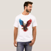 Amerikaanse vlag Bald Eagle Patriotic Eagle T-shirt (Voorkant volledig)