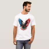Amerikaanse vlag Bald Eagle Patriotic Eagle T-shirt (Voorkant volledig)