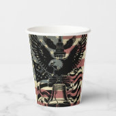 Amerikaanse vlag Bald Eagle Patriotic Papieren Bekers (Achterkant)