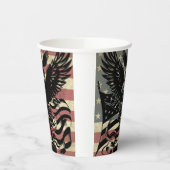 Amerikaanse vlag Bald Eagle Patriotic Papieren Bekers (Links)