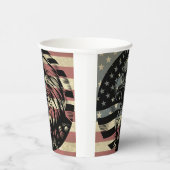 Amerikaanse vlag Bald Eagle Patriotic Papieren Bekers (Rechts)