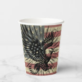 Amerikaanse vlag Bald Eagle Patriotic Papieren Bekers (Achterkant)