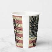 Amerikaanse vlag Bald Eagle Patriotic Papieren Bekers (Links)