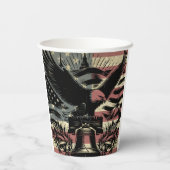 Amerikaanse vlag Bald Eagle Patriotic Papieren Bekers (Achterkant)