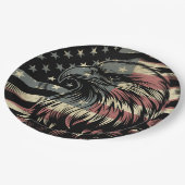Amerikaanse vlag Bald Eagle Patriotic Papieren Bordje (Gekanteld)