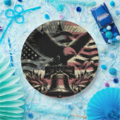 Amerikaanse vlag Bald Eagle Patriotic Papieren Bordje (Feest)