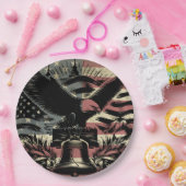 Amerikaanse vlag Bald Eagle Patriotic Papieren Bordje (Feest)