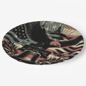 Amerikaanse vlag Bald Eagle Patriotic Papieren Bordje (Gekanteld)