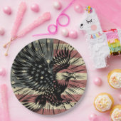 Amerikaanse vlag Bald Eagle Patriotic Papieren Bordje (Feest)