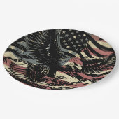 Amerikaanse vlag Bald Eagle Patriotic Papieren Bordje (Gekanteld)
