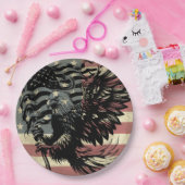 Amerikaanse vlag Bald Eagle Patriotic Papieren Bordje (Feest)