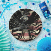 Amerikaanse vlag Bald Eagle Patriotic Papieren Bordje (Feest)