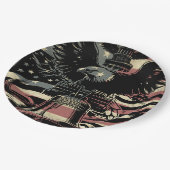 Amerikaanse vlag Bald Eagle Patriotic Papieren Bordje (Gekanteld)