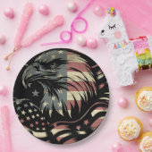 Amerikaanse vlag Bald Eagle Patriotic Papieren Bordje (Feest)