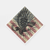 Amerikaanse vlag Bald Eagle Patriotic Servet (Hoek)