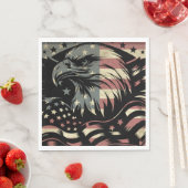 Amerikaanse vlag Bald Eagle Patriotic Servet (Insitu)