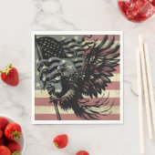 Amerikaanse vlag Bald Eagle Patriotic Servet (Insitu)