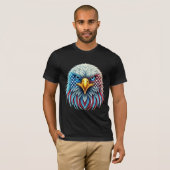 Amerikaanse vlag Bald Eagle Patriotic T-shirt (Voorkant volledig)