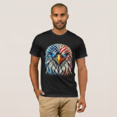 Amerikaanse vlag Bald Eagle Patriotic USA T-shirt (Voorkant volledig)