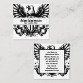 Amerikaanse vlag Bald Eagle Patriottisch Visitekaa Vierkante Visitekaartje (Voorkant / Achterkant)