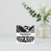 Amerikaanse vlag Bald Eagle Patriottisch Visitekaa Vierkante Visitekaartje (Staand voorkant)