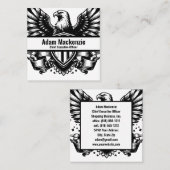 Amerikaanse vlag Bald Eagle Patriottisch Visitekaa Vierkante Visitekaartje (Voorkant / Achterkant)