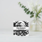 Amerikaanse vlag Bald Eagle Patriottisch Visitekaa Vierkante Visitekaartje (Staand voorkant)