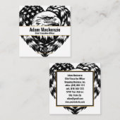 Amerikaanse vlag Bald Eagle Patriottisch Visitekaa Vierkante Visitekaartje (Voorkant / Achterkant)