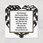 Amerikaanse vlag Bald Eagle Patriottisch Visitekaa Vierkante Visitekaartje (Achterkant)