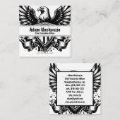 Amerikaanse vlag Bald Eagle Patriottisch Visitekaa Vierkante Visitekaartje (Voorkant / Achterkant)