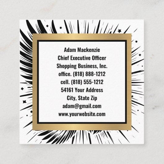 Amerikaanse vlag Bald Eagle Patriottisch Visitekaa Vierkante Visitekaartje (Achterkant)