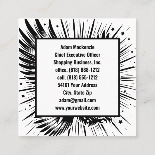 Amerikaanse vlag Bald Eagle Patriottisch Visitekaa Vierkante Visitekaartje (Achterkant)